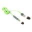 Platinet USB-A to microUSB/Lightning 2in1 Cable Green