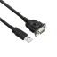 ACT USB to serial adapter 0,6m Black