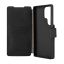 FIXED ProFit oldalra nyíló telefontok kézzel varrott valódi bőr, Samsung Galaxy S25 Ultra készülékhez, fekete