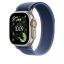 Apple Apple Watch 49mm Loop: Trail Loop S/M Natural Titanium Finish Blue/Bright Blue