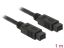 DeLock FireWire 9 pin male > 9 pin male 1m Cable Black