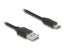 DeLock Coiled Cable EASY-USB 2.0 Type-A male to USB Type-C male 0.5 m to 0,8m Black