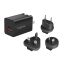 Logilink Dual USB socket travel adapter Black