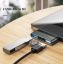 Usams SJ463HUB01 3-port Type-c mini Hub Card Reader Black