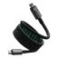 Baseus Tungsten Gold Magnetic Anti-Tangle Type-C to Lightning Cable 1m Black