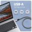AXAGON ADE-AM50 USB-A Gigabit Ethernet adapter with integrated CAT6 RJ-45 network cable 5m Black