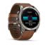 Garmin fenix 8 51mm AMOLED Sapphire, Titanium with Chestnut Leather Band