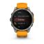 Garmin fenix 8 Titanium with Spark Orange/Graphite Silicone Band