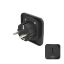 Hama Travel Adapter Type E and F 3-Pin Universal World to Europe Black