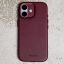 Decoded Leather Backcover for iPhone 17 Dark Ruby