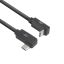 ACT USB 3.0 60W USB Type-C (left/right angled) to USB Type-C (up/down angled) Cable 1m Black