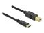 DeLock USB 2.0 cable Type-C to Type-B 4m Black