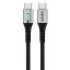 Logilink USB 2.0 LED Type-C C/M - C/M 100W cable 0,5m Black