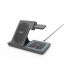Gembird 3-in-1 foldable wireless charger stand 15W for Samsung watch Black