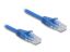DeLock RJ45 Coiled Cable plug to plug Cat.6 UTP 0.8 m to 1,8m Blue