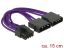 DeLock Power Cable PCI Express 8 pin male > 2 x 4 pin male textile shielding Purple