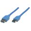 Manhattan USB 3.0 Type-A Extension Cable 2m Blue