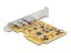 DeLock PCI Express x4 Card to 1 x external USB Type-C 10 Gbps female + 1 x external USB Type-C 10 Gbps (DP Alt Mode) female