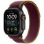 Apple Watch Ultra 4 Cellular 49mm Black Titanium Case with Burgundy Trial Loop