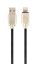 Gembird CC-USB2R-AMLM-2M-R Premium rubber 8-pin charging and data cable 2 m Black