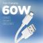 Spigen Essential USB-A to USB-C 60W Fabric Cable 1,5m White