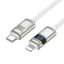 Hoco U137 USB-C to Lightning charging data cable with display 1,2m White