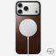 Nomad Magnetic Leather Back (Horween) Magsafe case for iPhone 17 Pro Max Rustic Brown