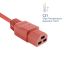 ACT Powercord C20 male - C21 famale 3m Red
