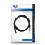 ACT High Quality audio extension cable 3.5 mm stereo jack male to female 2m Black