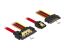 DeLock Cable SATA 6Gb/s 7pin receptacle+SATA 15pin power plug>SATA 22pin receptacle straight metal 30cm