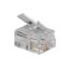 ACT RJ11 (6P/4C) modulaire connector for round cable with solid conductors