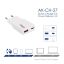 Akyga AK-CH-27 USB-A/USB-C PD 30W Quick Charge 3.0 GaN White