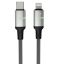 Avax CB636 STEELY LED USB-C - Lightning 2m Black