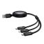 Baseus Free2Draw Crystal USB-A - USB-C+Micro+Lightning 1,1m Black