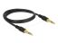 DeLock Stereo Jack Cable 3.5mm 3 pin male to male 1m Black