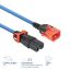 ACT PL0071 Powercord C14 IEC Lock+ Dual Locking - C15 IEC Lock+ 1m Blue