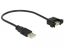 DeLock USB 2.0 Type-A male > USB 2.0 Type-A female panel-mount 0.25m Cable