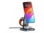 Satechi 3-in-1 Foldable Qi2 Wireless Charging Stand with Type A/C/G plugs Space Gray