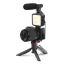 Platinet Vlog 4in1 Microphone/Light/Phone Holder/Tripod Black