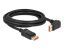 DeLock DisplayPort cable male straight to male 90° upwards angled 8K 60 Hz 3m Black