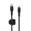 Belkin BOOST CHARGE PRO Flex  USB-C to LTG, Braided Silicone Cable - 2M - Black