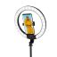 Logilink Smartphone ring light with selfie stick tripod remote shutter Black
