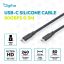 Digitus USB Silicone connection USB-C - USB-C cable 0,5m Black