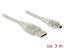 DeLock USB 2.0 Type-A male > USB 2.0 Mini-B male 3m cable Transparent