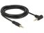 DeLock Stereo Jack Cable 3.5 mm 3 pin male > male angled 3m black