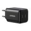 UGREEN Dual Network charger 45W 2x USB-C PD 3.0 GaN Black