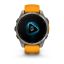 Garmin fenix 8 Titanium with Spark Orange/Graphite Silicone Band