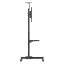 Manhattan Economy Height-Adjustable Multimedia TV Cart Black