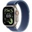 Apple Watch Ultra 3 Cellular 49mm Natural Titanium Case with Blue/Bright Blue Trail Loop S/M