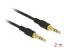 DeLock Stereo Jack 3,5mm 3 pin male > male cable 2m Black